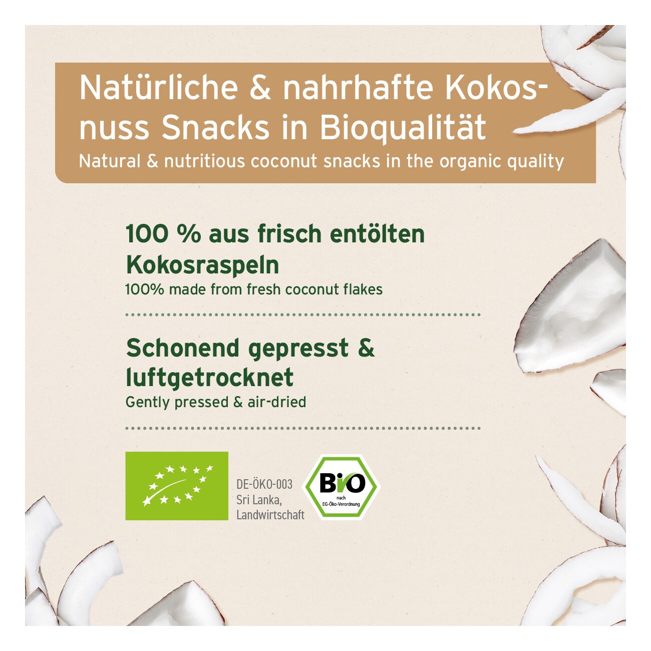 AniForte BIO Kokos-Sticks Snack 500g