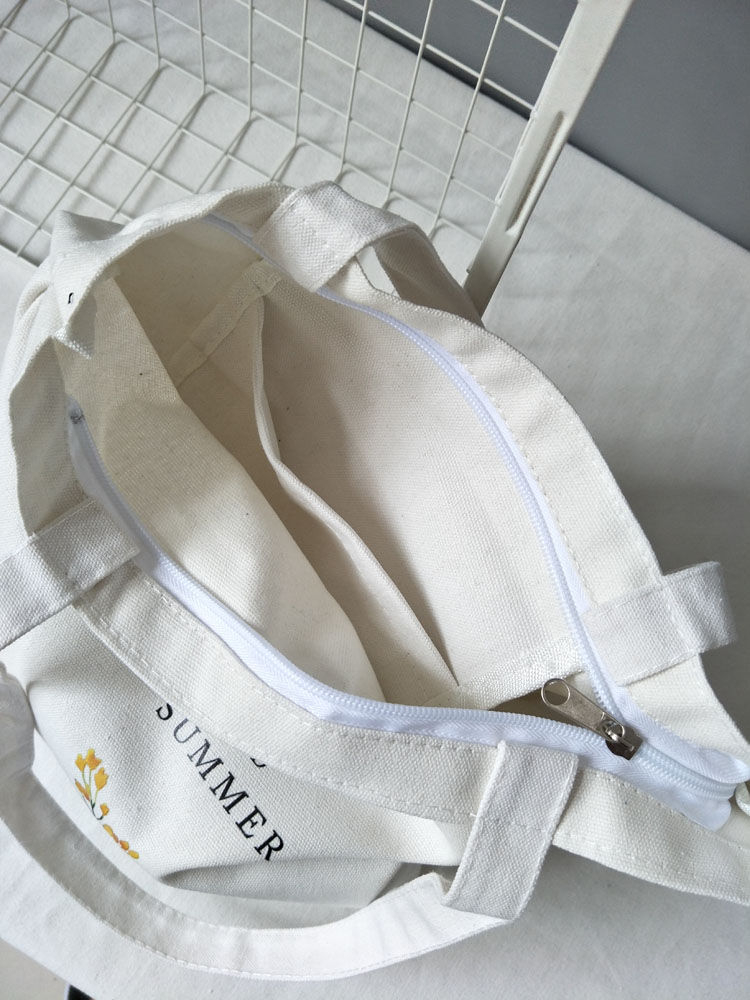 Basaran - Canvas tas met bloemenprint