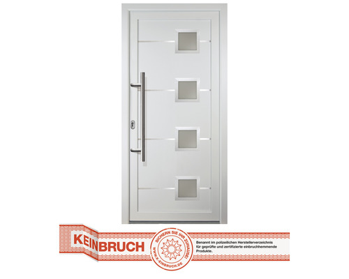 Signum Model 1 RC2 toegangsdeur, aluminium, wit/wit, 980 x 2080 mm, DIN links