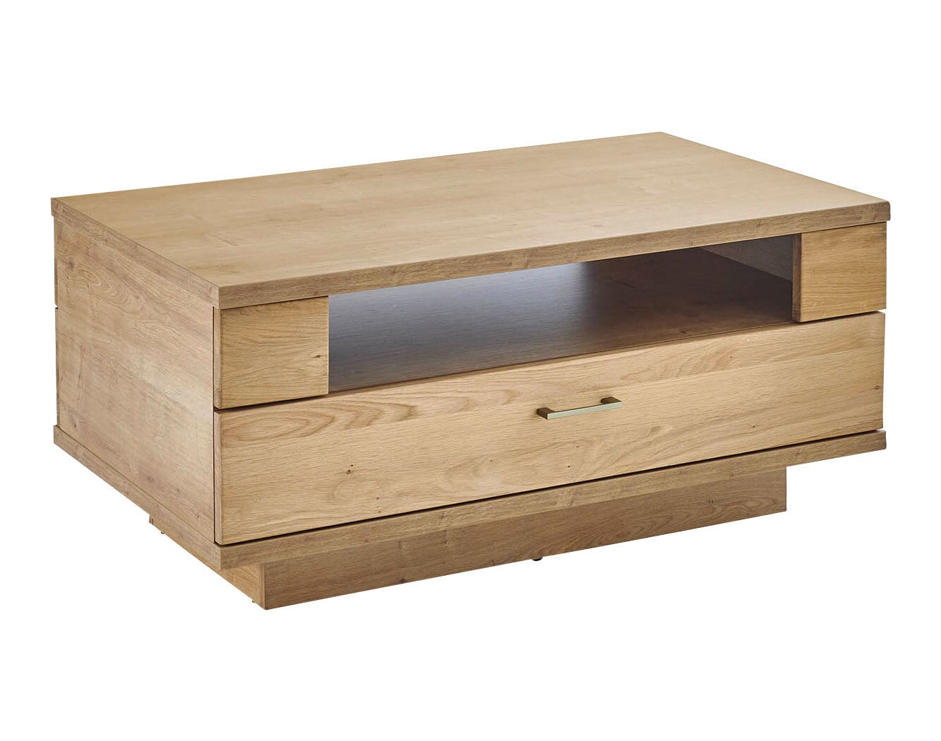 Couchtisch Kansas Type 65 Alteiche Melamin/Alteiche Lamelle massiv geölt 100x46x60 cm