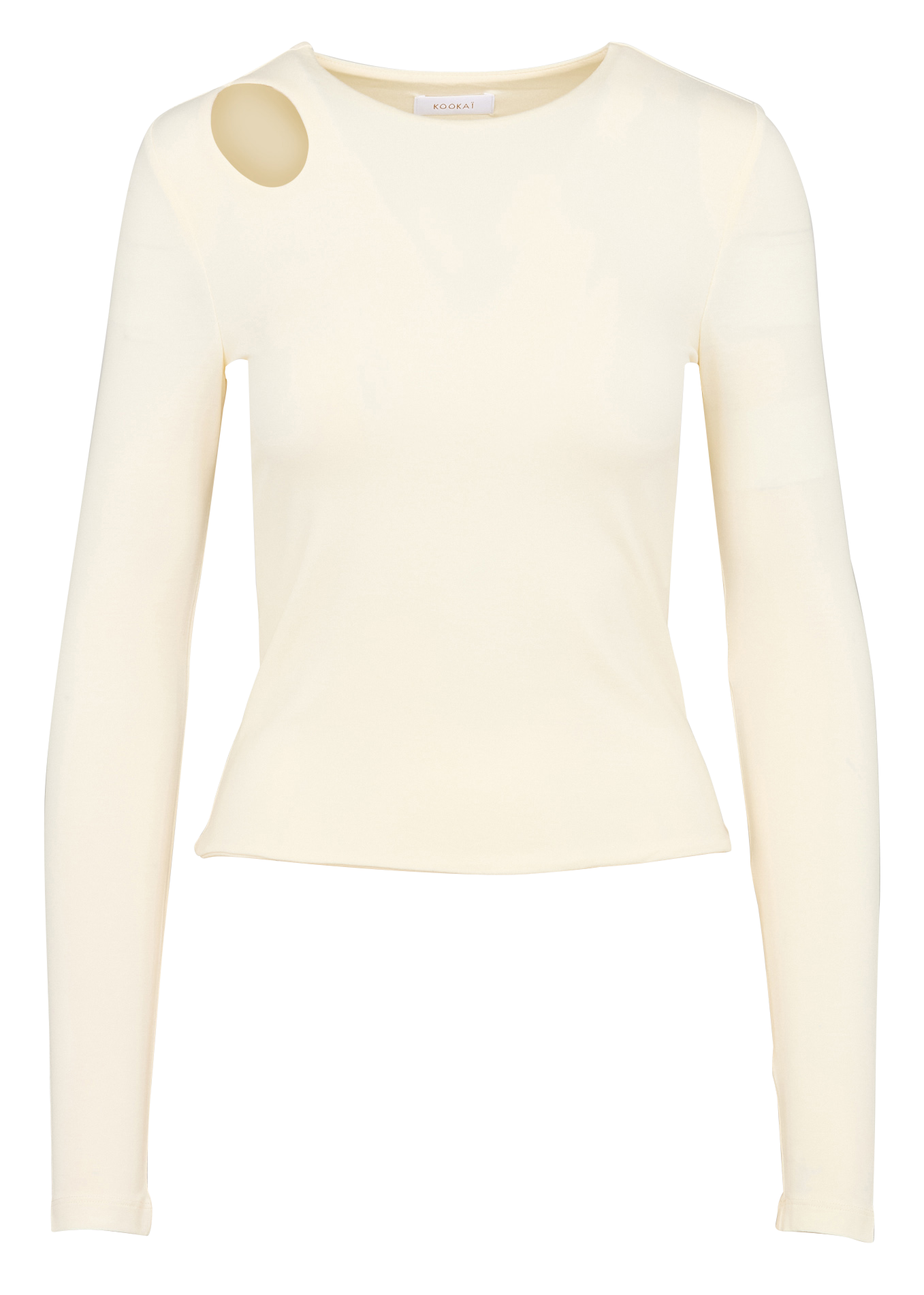 CATHY - Tee-shirt moulant col rond| Blanc