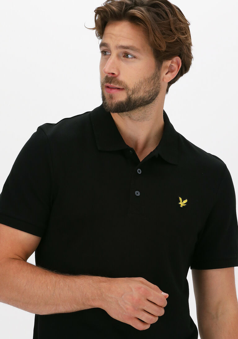 LYLE & SCOTT zwarte lyle & scott polo plain polo shirt