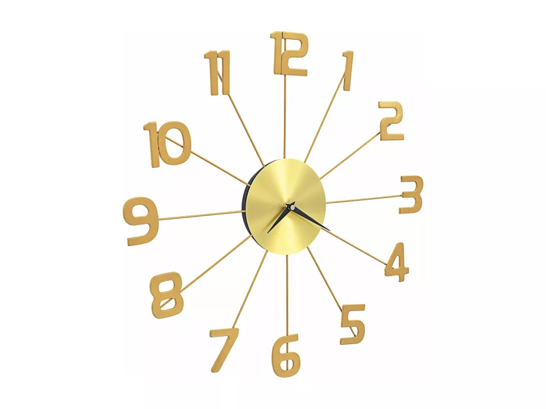Horloge murale Métal 50 cm Doré