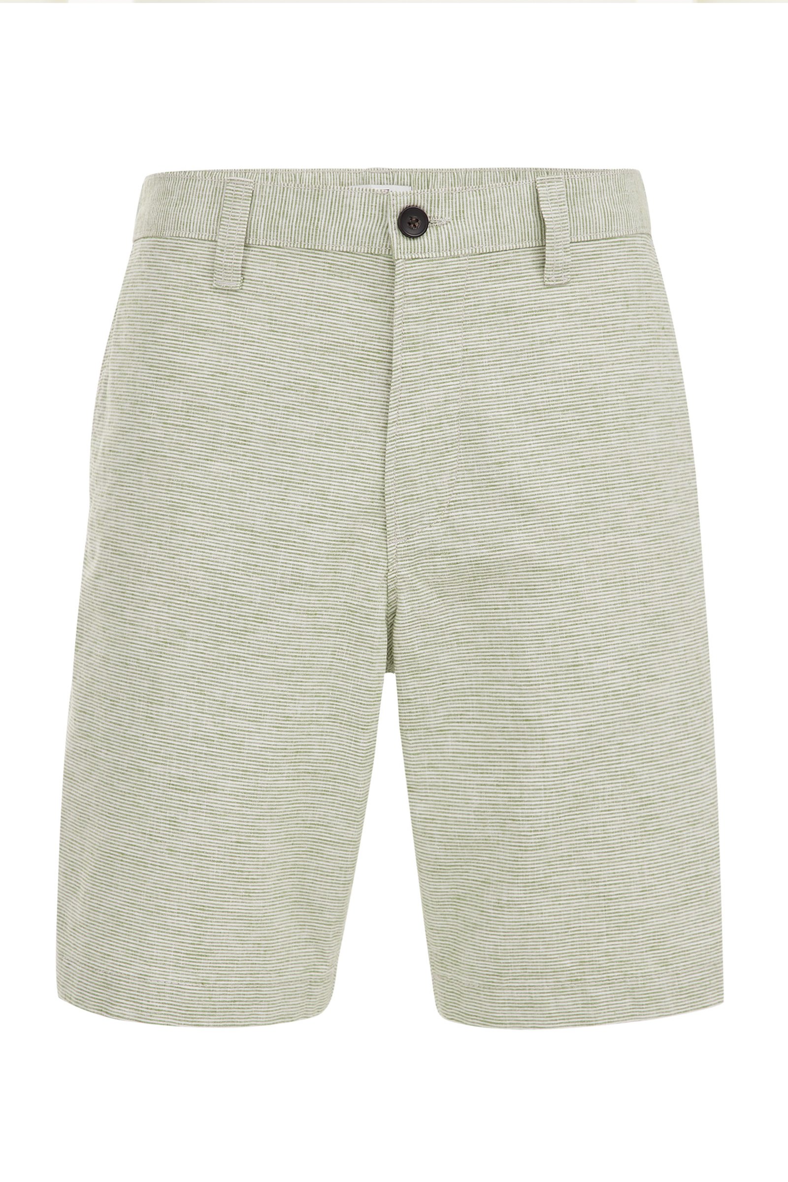 relaxed fit chinoshort met dessin WE Fashion Mosgroen
