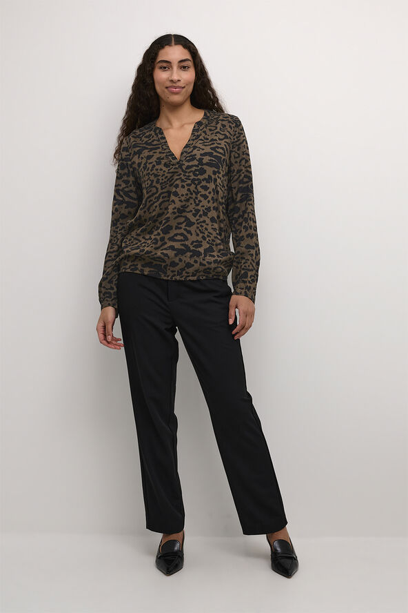 Kaffe KAditte Blouse Major brown/black leopard