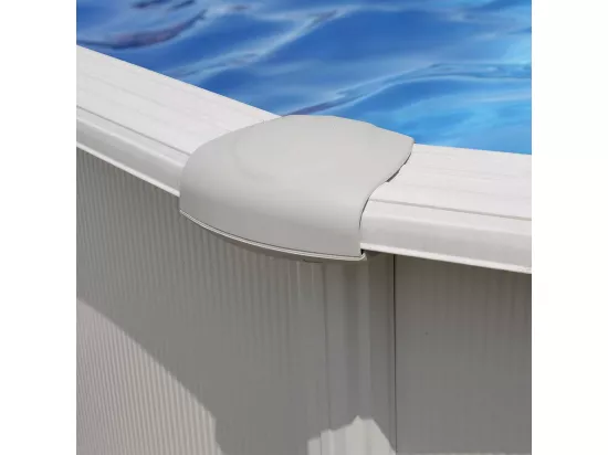 Piscine acier blanc Fidji ronde 4,80 x 1,22 m - Gré