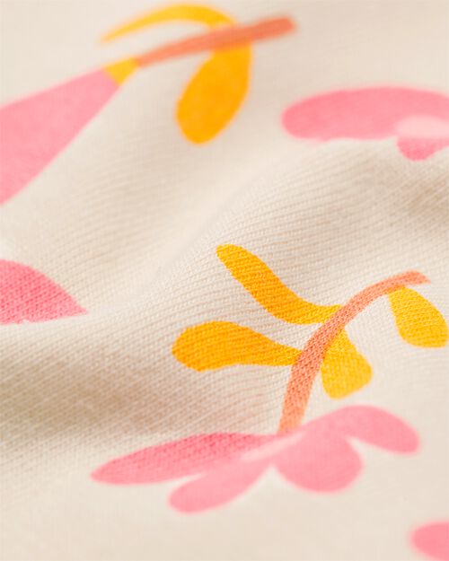 kinderjurk sweatbloem blanc cassé