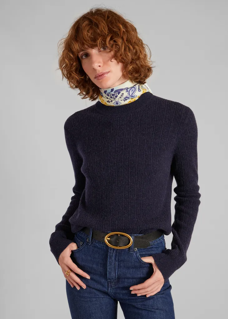 Pull en laine rainurée mérinos extrafine L'Exception Paris