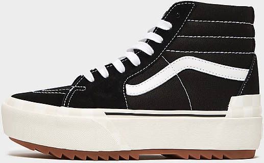 Vans Ua Sk8 Hi Stacked Suede Canvas Black Blanc Sneaker