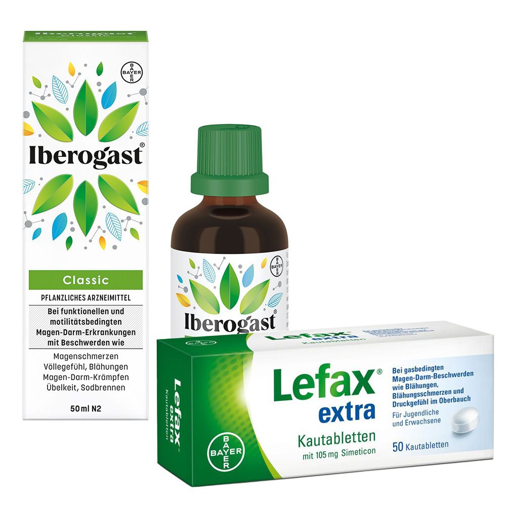 Iberogast® Classic + Lefax® extra Kautabletten