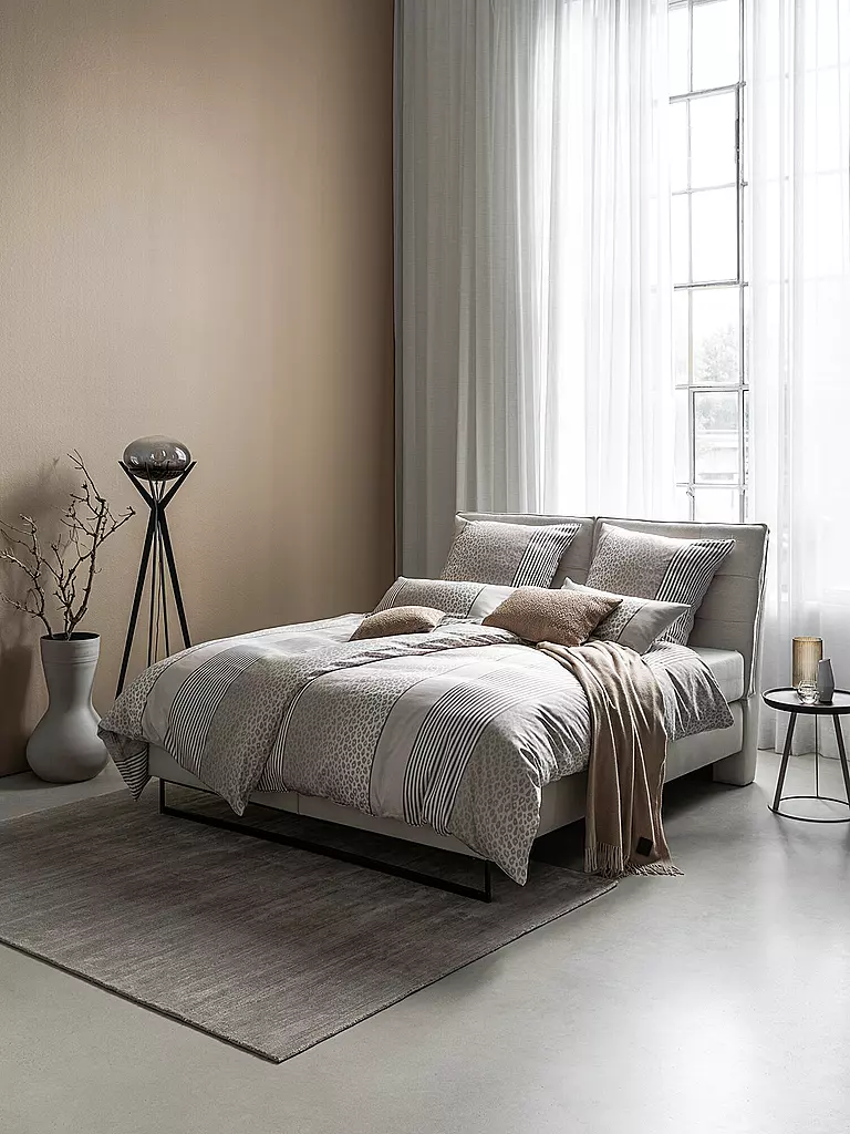 JOOP Satin Bettwäsche LEO 70x90cm / 200x200cm Sand beige