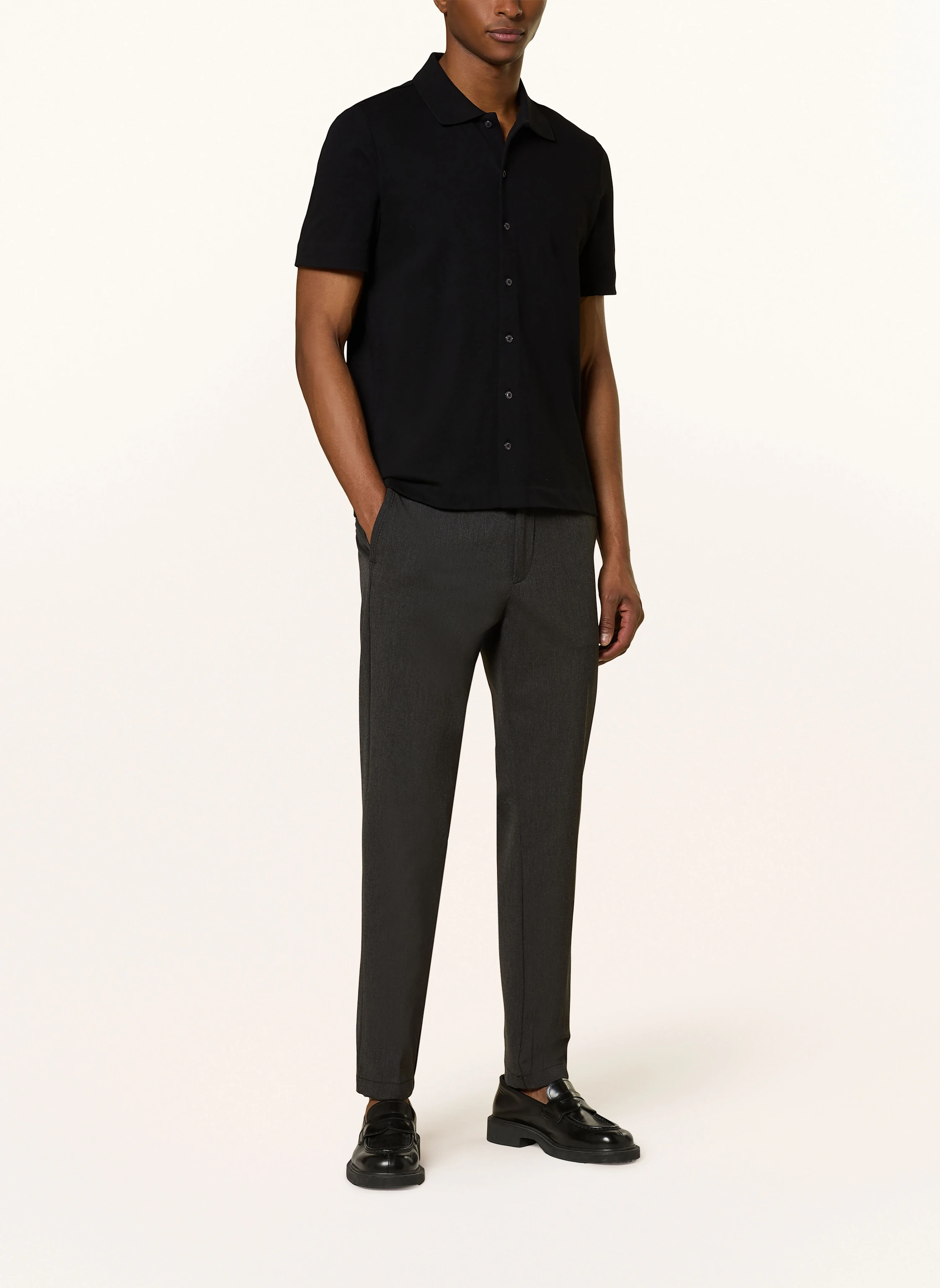 MAERZ MUENCHEN Kurzarm-Hemd Regular Fit aus Jersey
