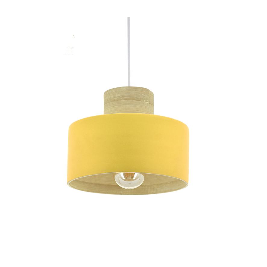 SUSPENSION PENIDA JAUNE 18X21CM