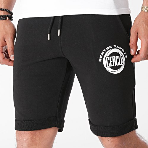 Short Jogging Rentre Dans Le Cercle Noir Blanc