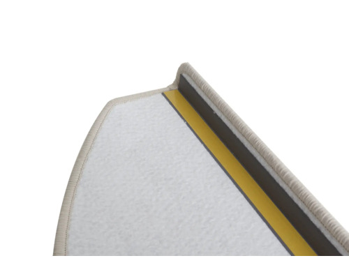 Fortuna beige halfronde trapmattenset, 28x65 cm, 15 stuks
