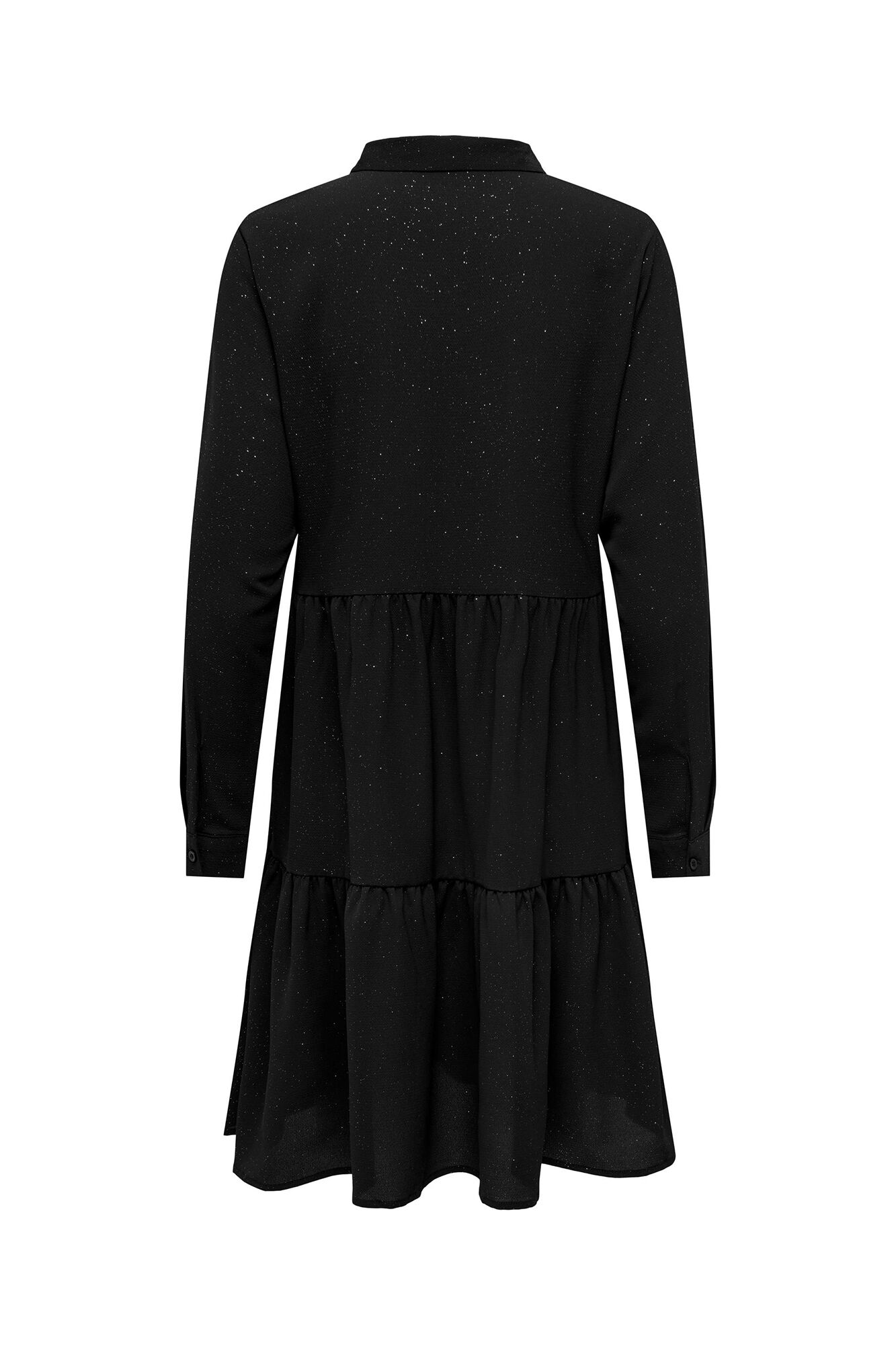 Vestido curto brilhante estilo camisa