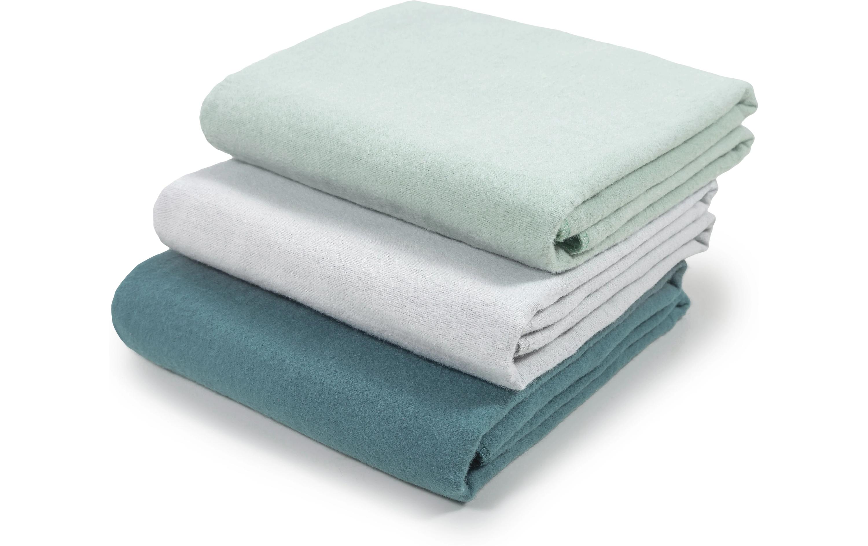 Moltontuch 3-er Set 80 x 80 cm, GrünFlanell Mulltücher Set