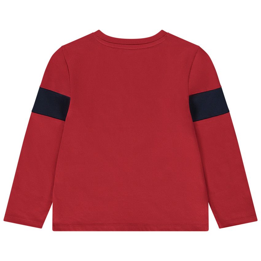 T-shirt manches longues print fantaisie sport pour garçon - Rouge