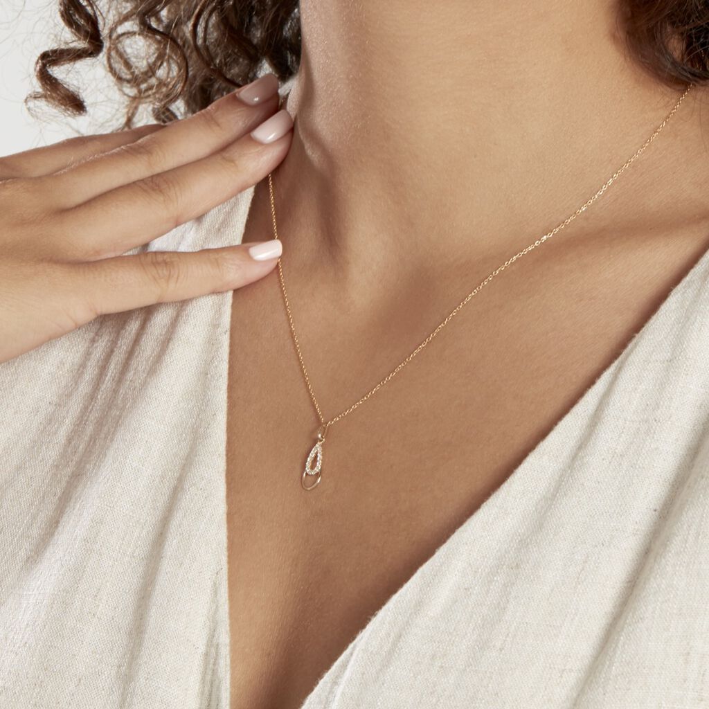 Pendentif Revelyne Or Jaune Oxyde De Zirconium