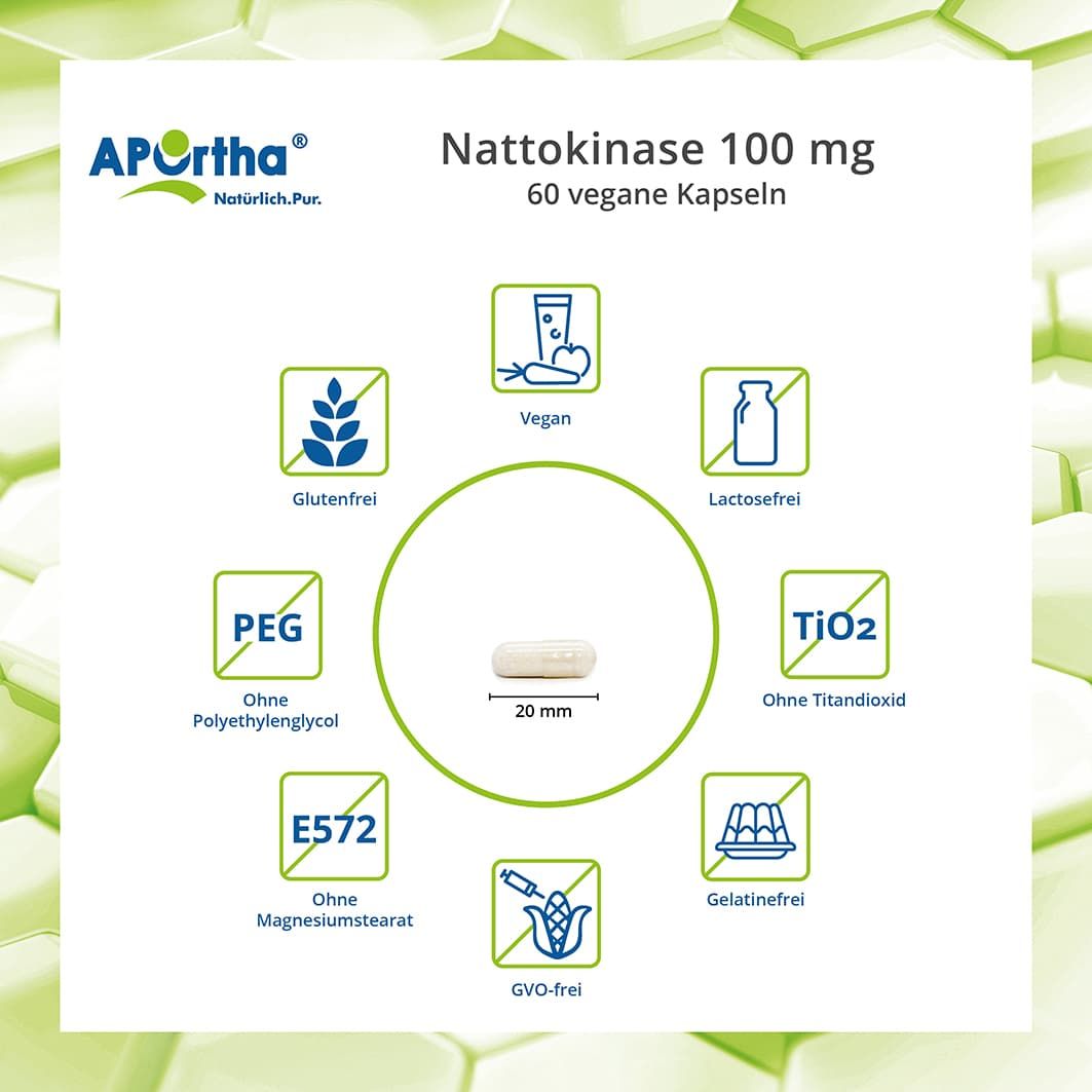APOrtha® Nattokinase säureresistente Kapseln - 100 mg