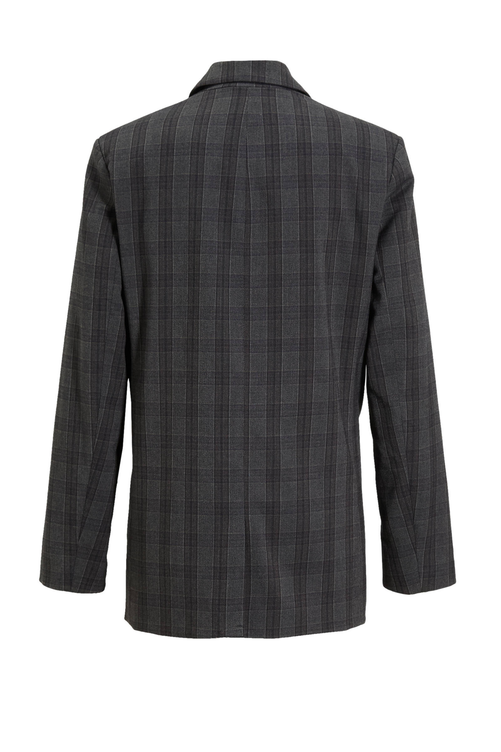 MSCH Copenhagen geruite rechtvallende blazer grijs