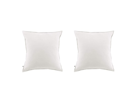 TERRE DE NUIT - Taie d'oreiller Lot de 2 taies d'oreiller flanelle blanc 50x70 cm