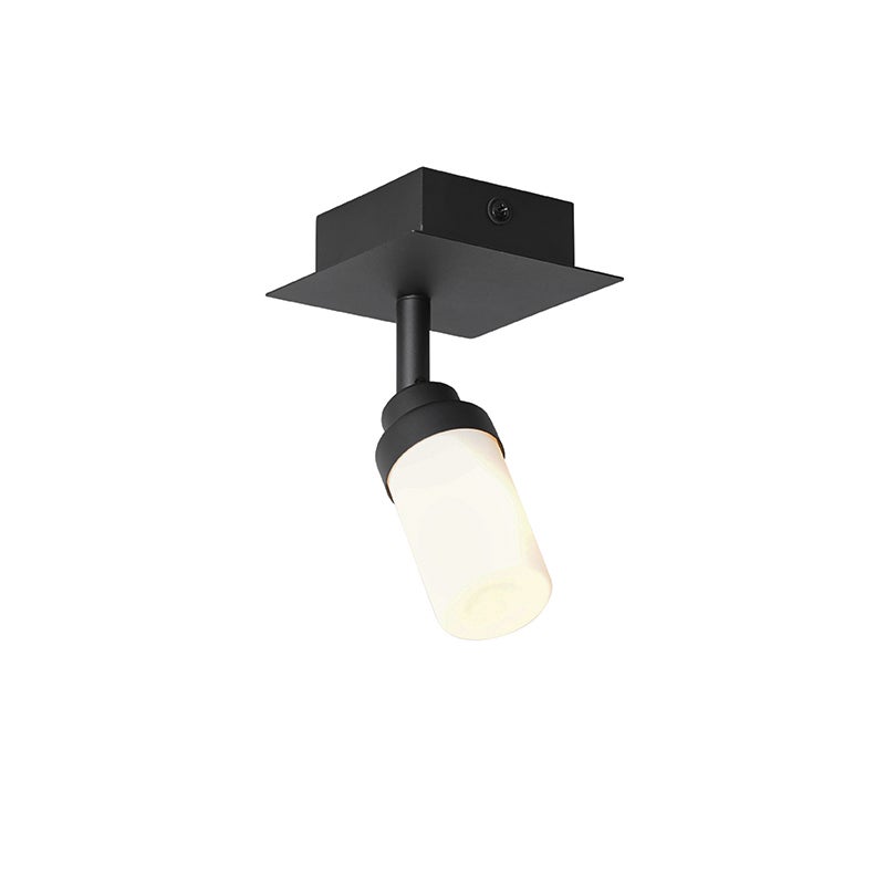 Moderne badkamerspot, zwart, IP44 - Japie