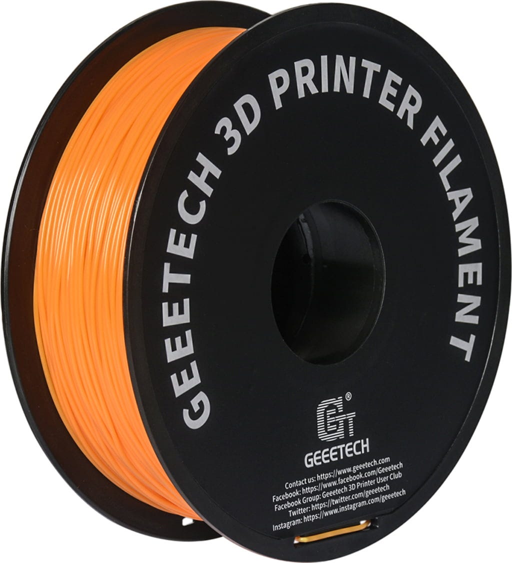 GEEETECH  PLA Orange, 1,75 mm / 1000 g    Leicht druckbares Filament mit geringen Fertigungstoleranzen