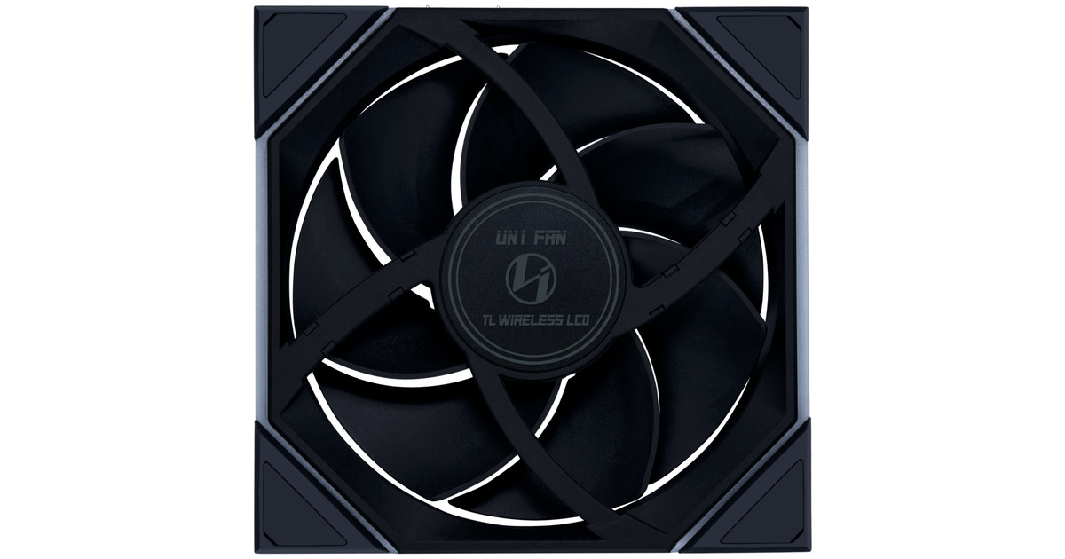 Lian LiUNI FAN TL 140 LCD Wireless RGB case fan  (Zwart, 140 x 140 x 28 mm, PWM, 1x 9-pin USB)
