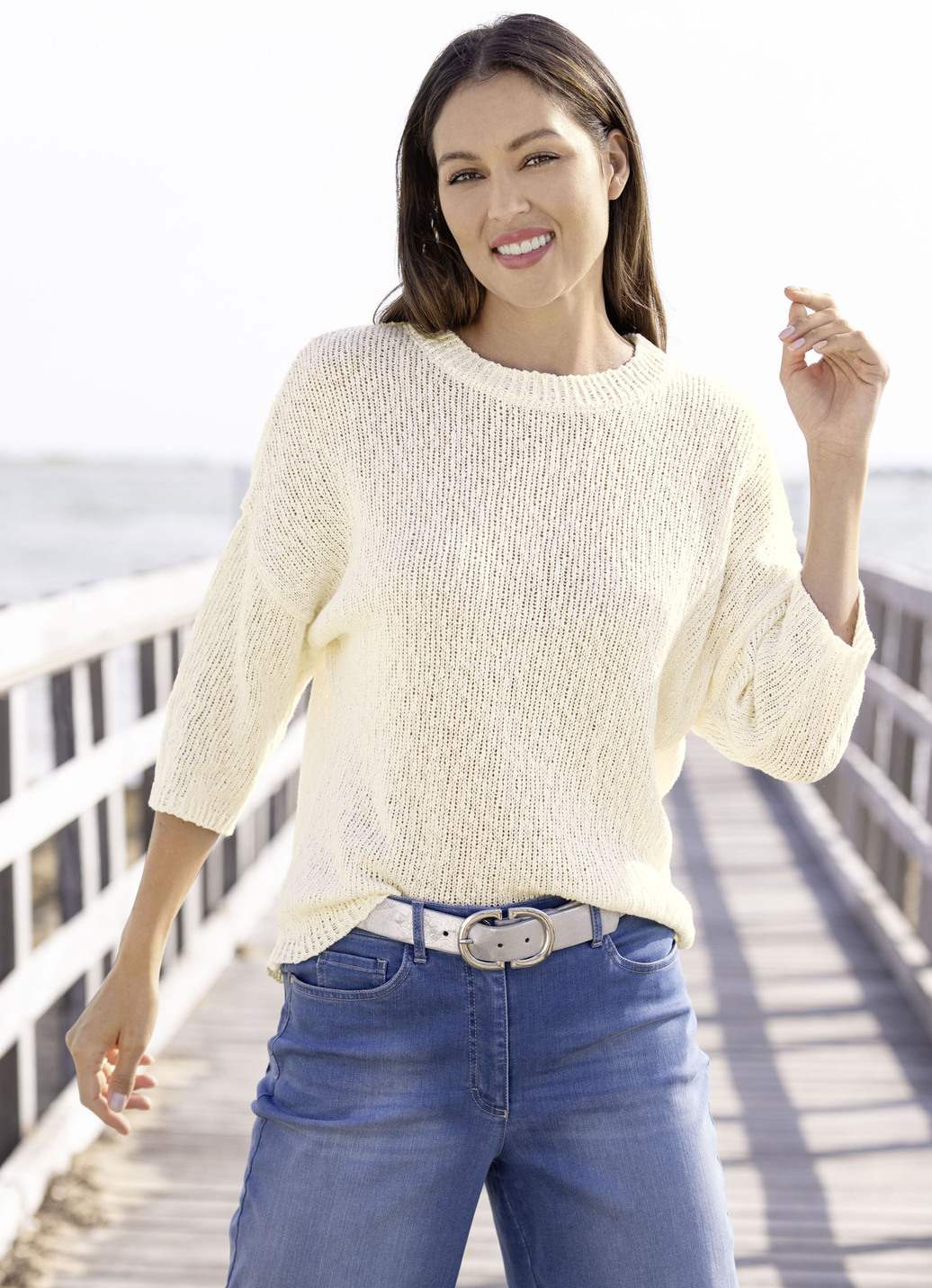 Pullover mit Leinen-Anteil