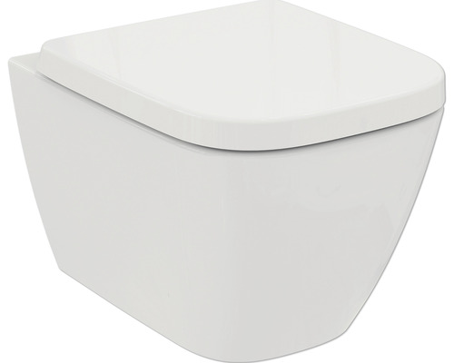 Ideal Standard wandclosetset i.life S, randloos, glanzend wit, met toiletzitting T473801