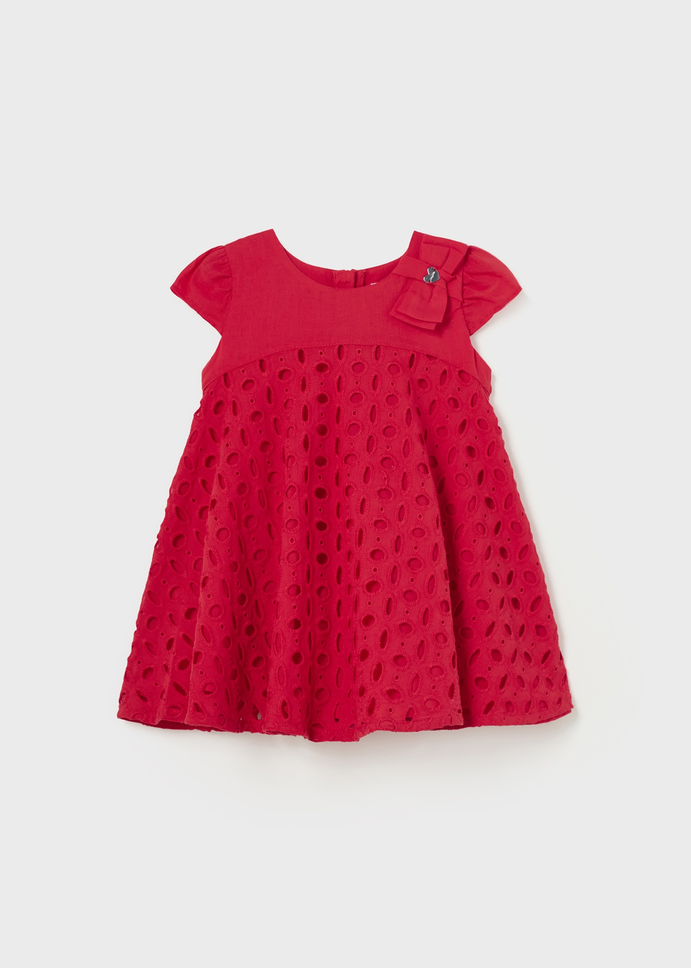 Vestido de algodão perfurado para bebê