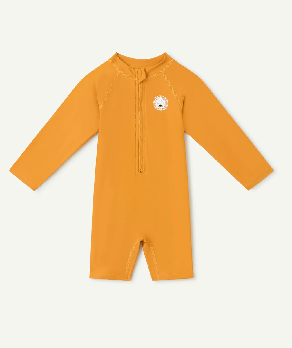 LASSIGCOMBINAISON ANTI-UV BÉBÉ GARÇON JAUNE AVEC MOTIF LION