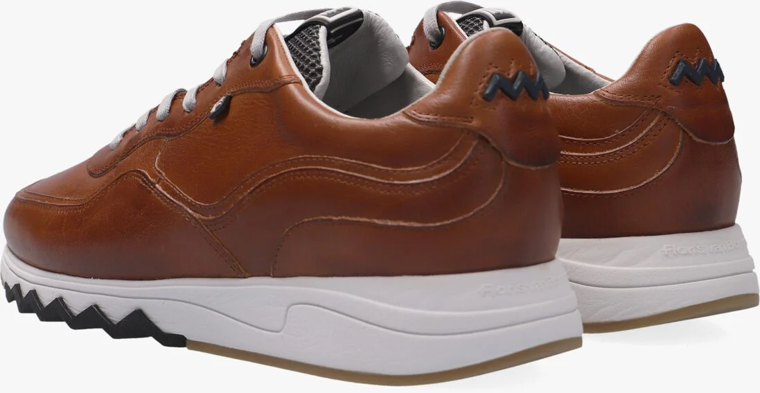 FLORIS VAN BOMMEL cognac floris van bommel lage sneakers sfm-10094