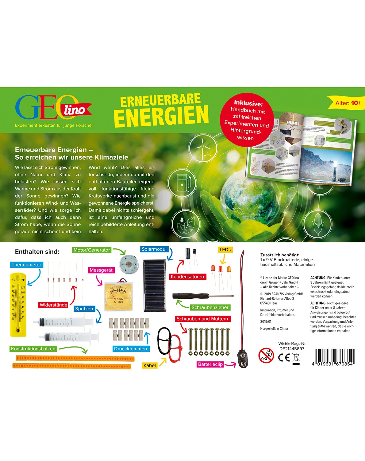 Experimentierkasten GEOLINO - ERNEUERBARE ENERGIEN