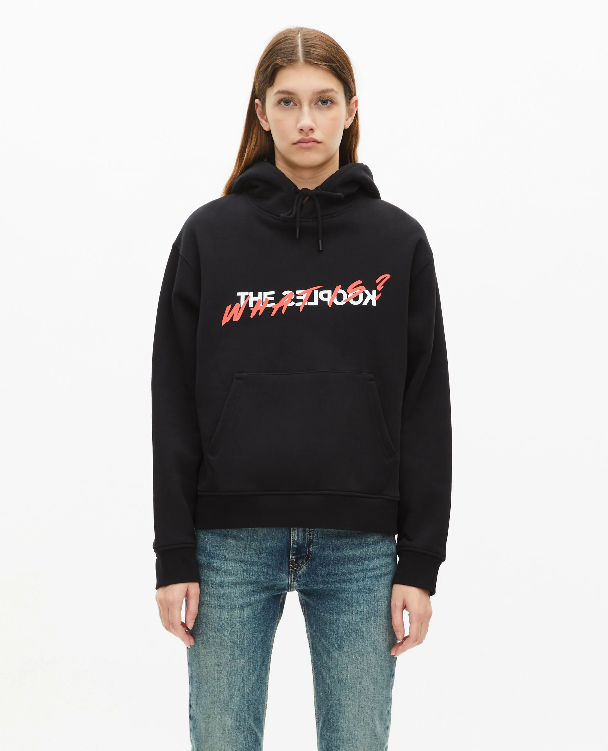 Sweatshirt à capuche What is noir