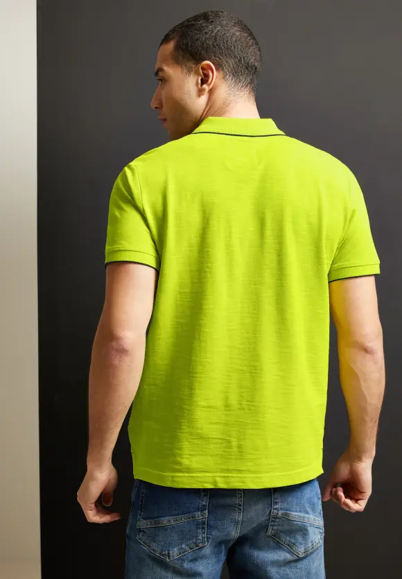 Slub Piqueé Poloshirt - acid yellow