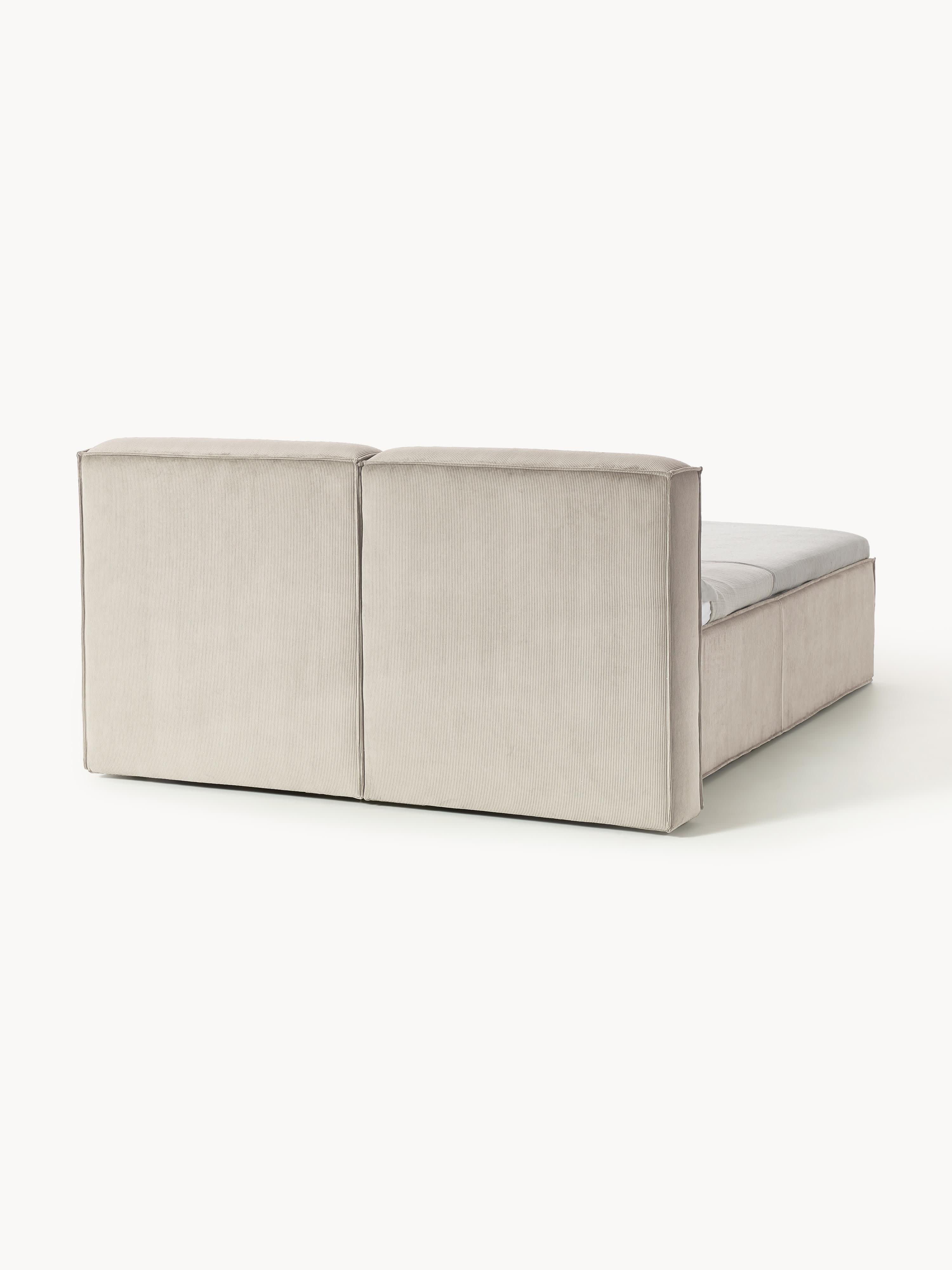 Corduroy boxspring bed Lennon