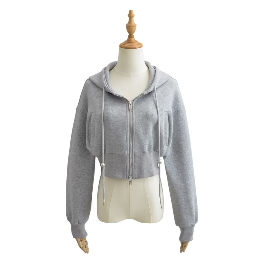 Seventh Snow - Duivelshoorn accent hoodie met trekkoord en rits