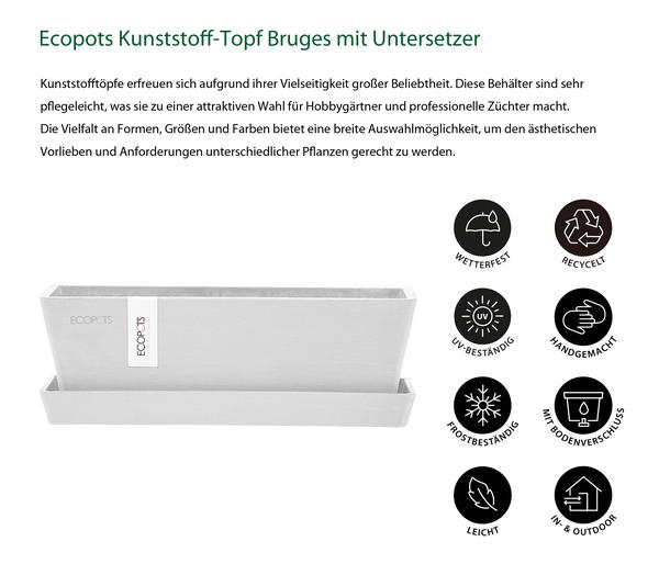 Ecopots Kunststoff-Topf Bruges mit
