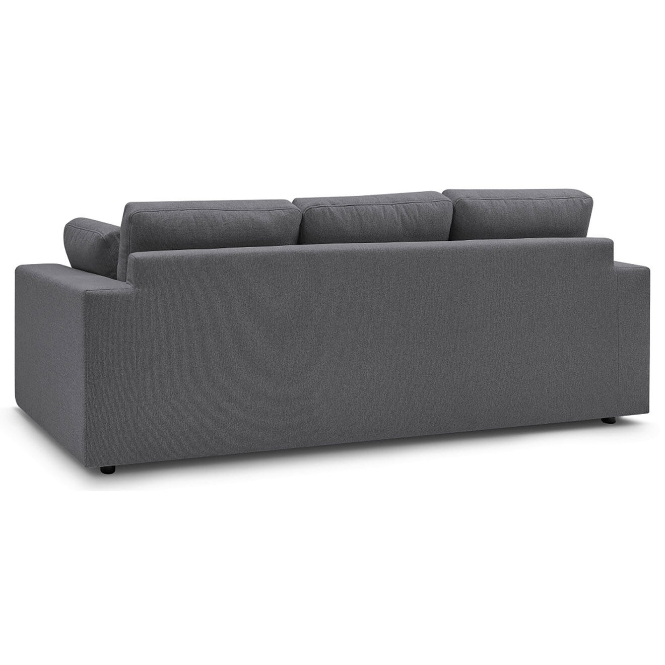 Bobochic Canapé compact belair gris foncé - 220x93x80 cm