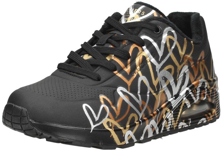 Skechers Uno Metallic Love zwart