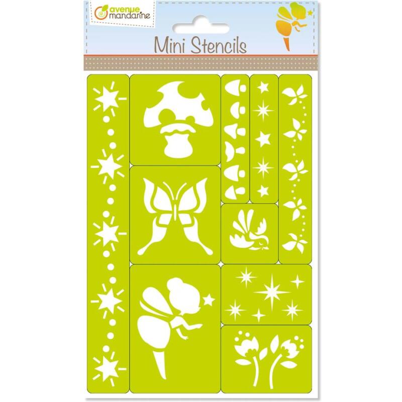 Mini Stencils, Fées - Vert