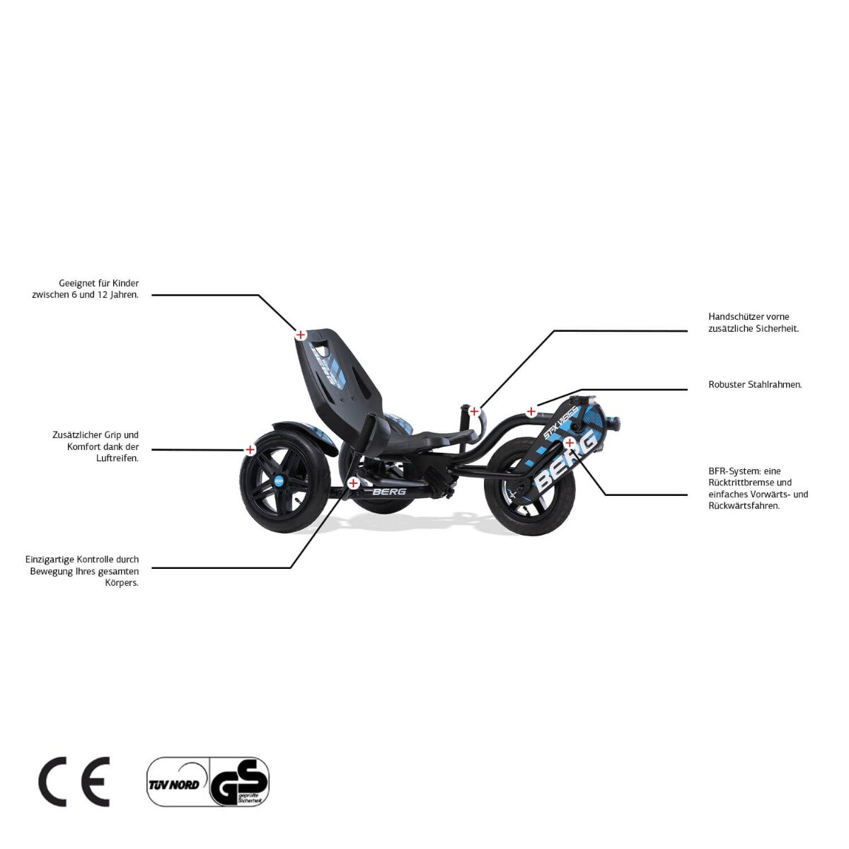 Bergtoys Berg Pedal Gokart Street-X Vibes