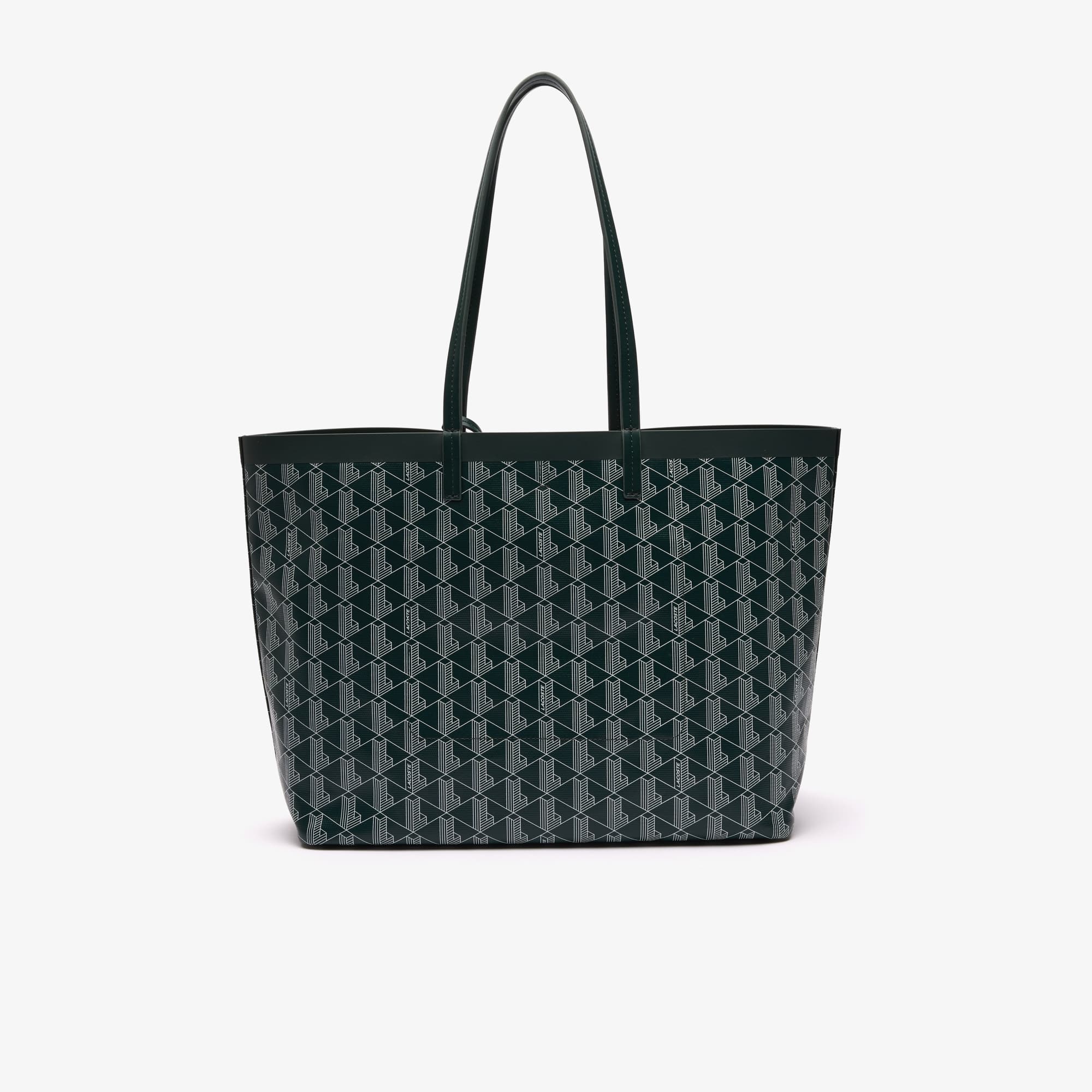 Sac cabas Zely moyen monogramme en toile enduite Sacs à main & Cabas - Vert - Lacoste - Femme