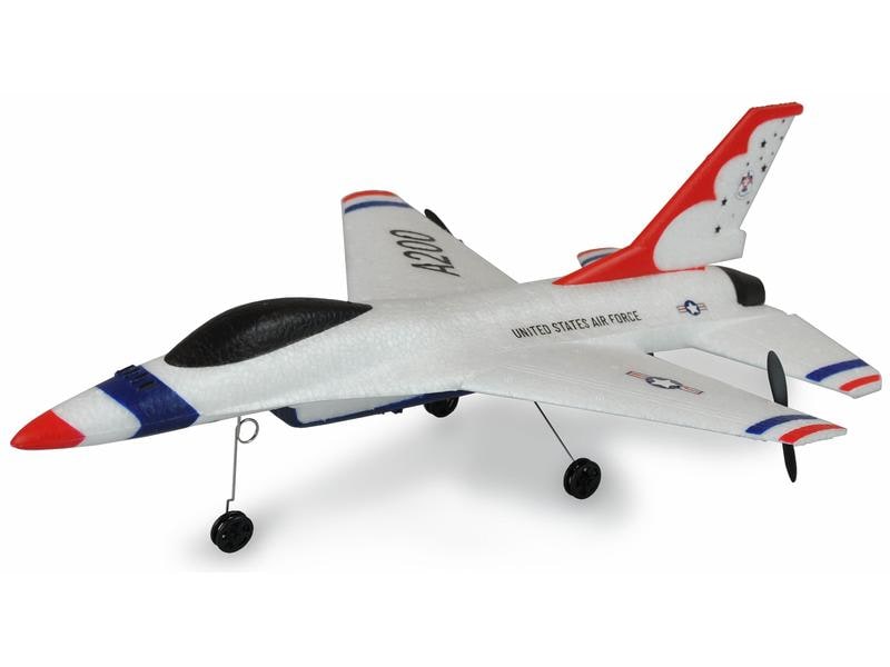 Amewi Flugzeug F16B, 2-Kanal mit Gyro RTF 2 Motoriges Einsteiger Flugzeug im Design eines F16 Jet's