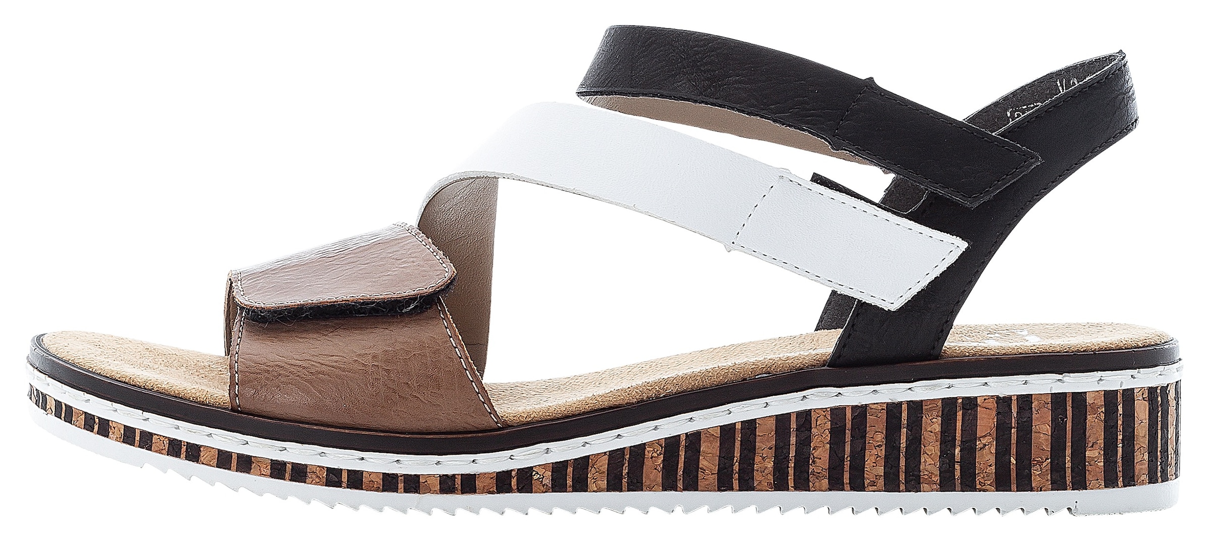 Rieker Riemchensandale  , Sommerschuh, Sandalette, Keilabsatz, im modernen Look