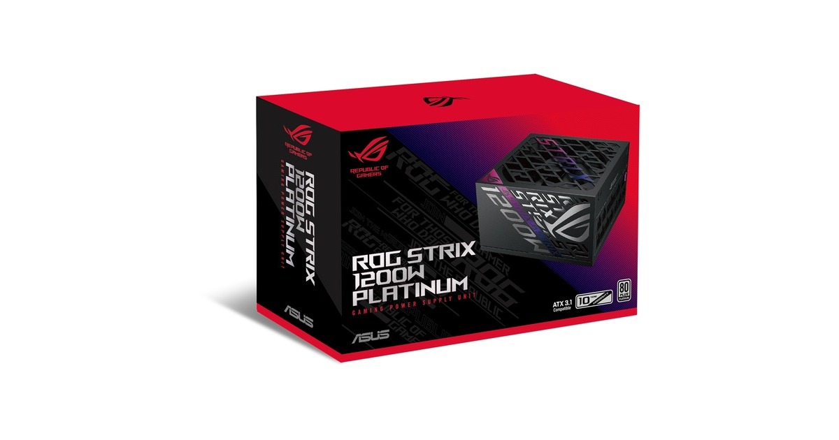 ASUSROG STRIX Platinum modulaire 1200 watt voeding   (Zwart, 1x 12V-2x6, 4x PCIe)