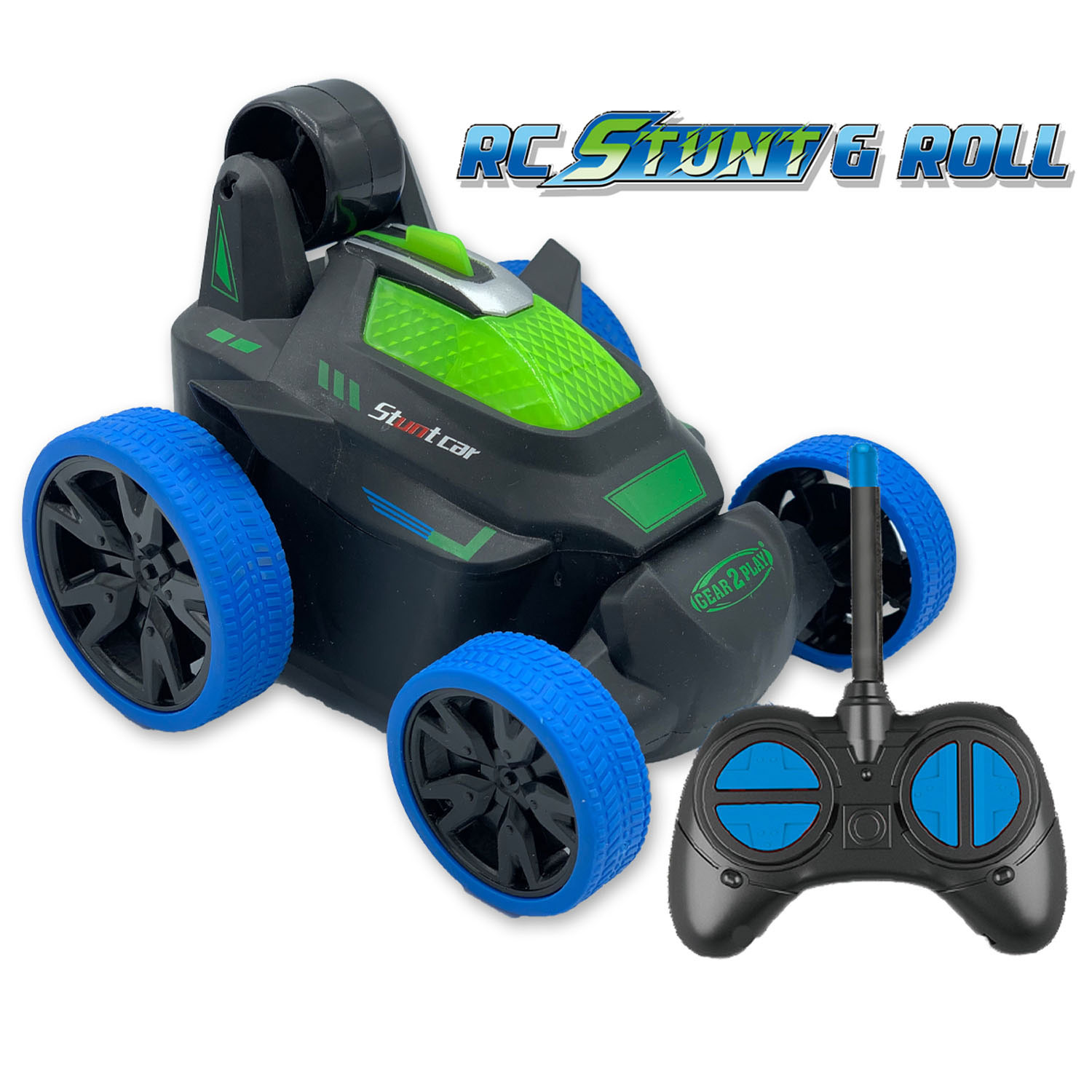 Gear2Play RC Stunt & Roll Bestuurbare Auto Blauw