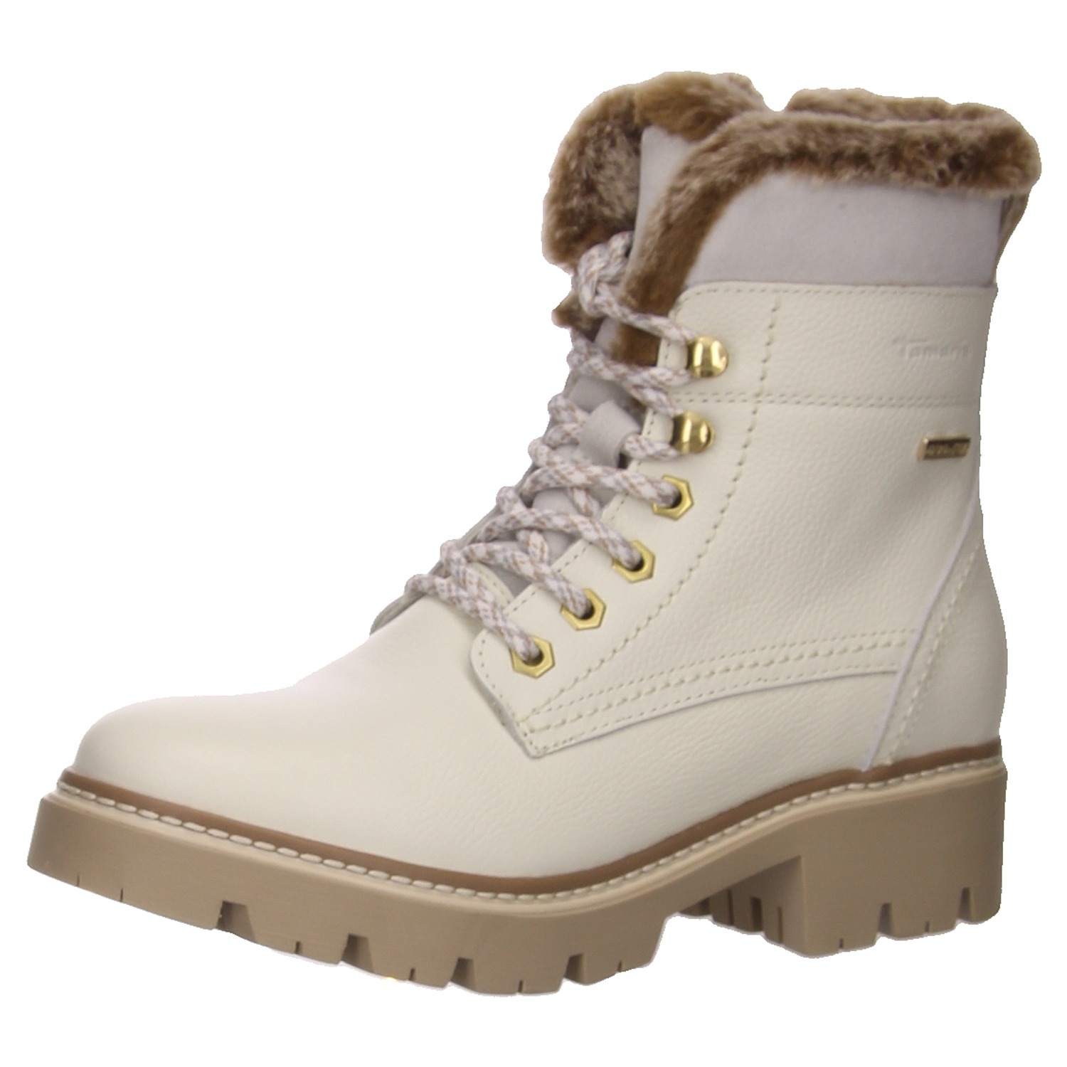 Tamaris Schnürboots offwhite weiss/weiss kombi